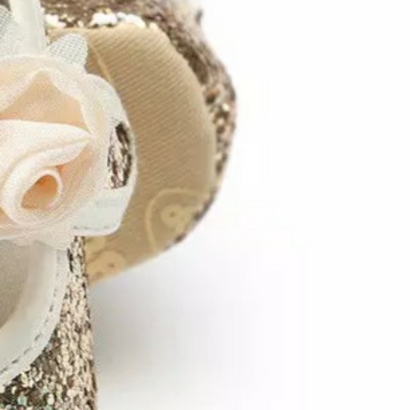 GOLD BABY TODDLER SPARKLY HOLIDAY SHOES - Picture 3 of 8